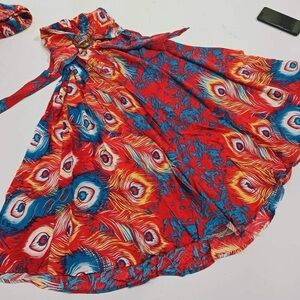 Strapless Dress print 100% cotton comfy for summer